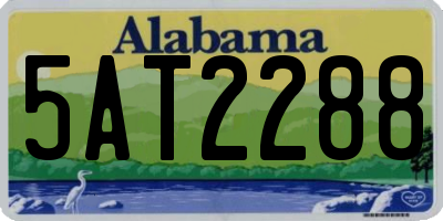 AL license plate 5AT2288