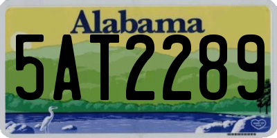 AL license plate 5AT2289