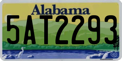 AL license plate 5AT2293