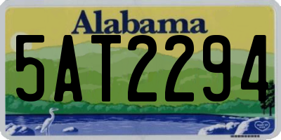 AL license plate 5AT2294