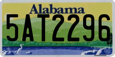 AL license plate 5AT2296