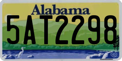AL license plate 5AT2298