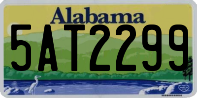 AL license plate 5AT2299