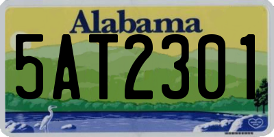 AL license plate 5AT2301