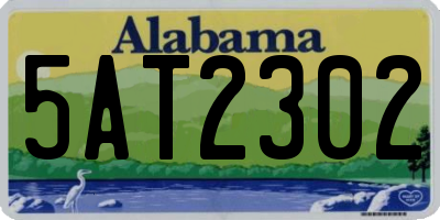AL license plate 5AT2302