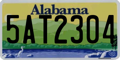 AL license plate 5AT2304