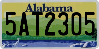AL license plate 5AT2305