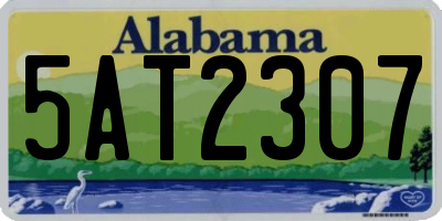 AL license plate 5AT2307