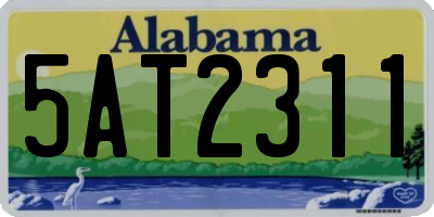 AL license plate 5AT2311