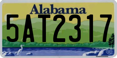 AL license plate 5AT2317