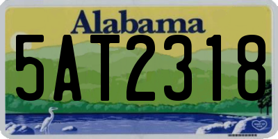 AL license plate 5AT2318