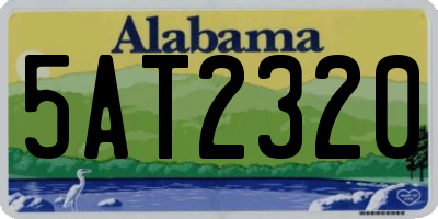 AL license plate 5AT2320