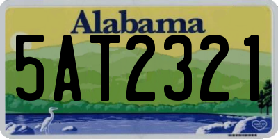AL license plate 5AT2321
