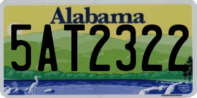 AL license plate 5AT2322