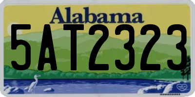 AL license plate 5AT2323