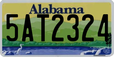AL license plate 5AT2324