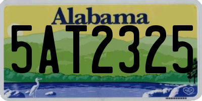 AL license plate 5AT2325