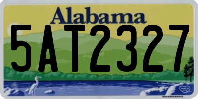 AL license plate 5AT2327