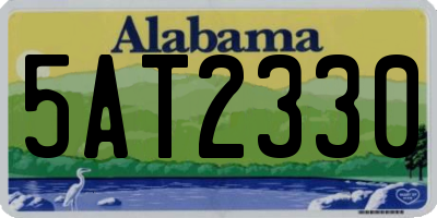 AL license plate 5AT2330