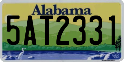 AL license plate 5AT2331