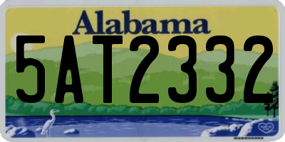 AL license plate 5AT2332