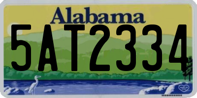 AL license plate 5AT2334