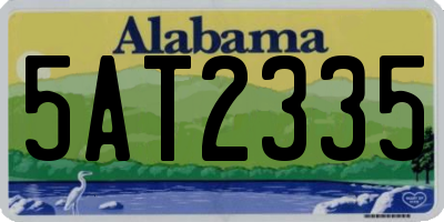 AL license plate 5AT2335