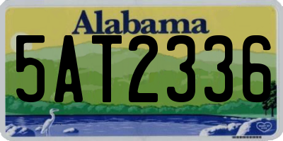 AL license plate 5AT2336