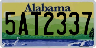 AL license plate 5AT2337