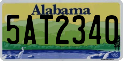 AL license plate 5AT2340