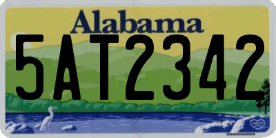 AL license plate 5AT2342