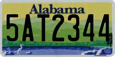 AL license plate 5AT2344