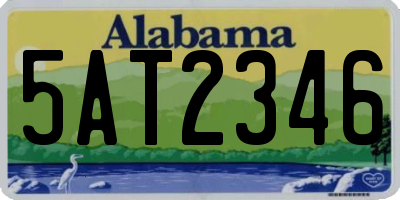 AL license plate 5AT2346