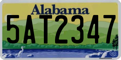AL license plate 5AT2347