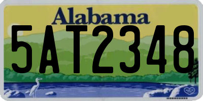 AL license plate 5AT2348