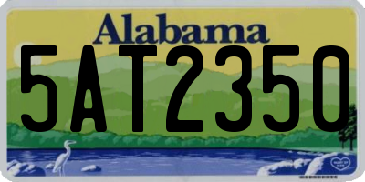 AL license plate 5AT2350