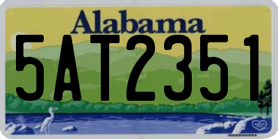 AL license plate 5AT2351