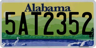 AL license plate 5AT2352