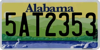 AL license plate 5AT2353