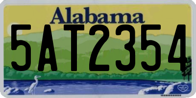 AL license plate 5AT2354
