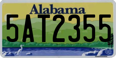 AL license plate 5AT2355