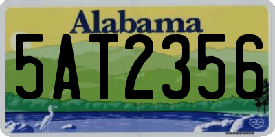 AL license plate 5AT2356