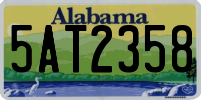AL license plate 5AT2358