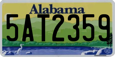 AL license plate 5AT2359