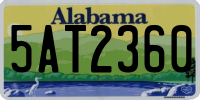 AL license plate 5AT2360