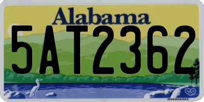 AL license plate 5AT2362