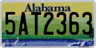 AL license plate 5AT2363