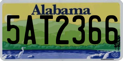 AL license plate 5AT2366