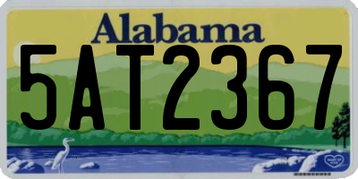 AL license plate 5AT2367
