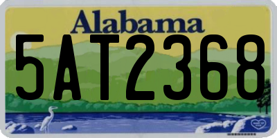 AL license plate 5AT2368